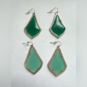 Kendra Scott Green Drop Earrings Lot